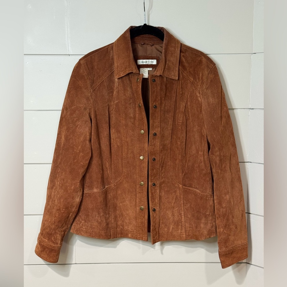 Coldwater Creek Brown Suede Leather Jacket
